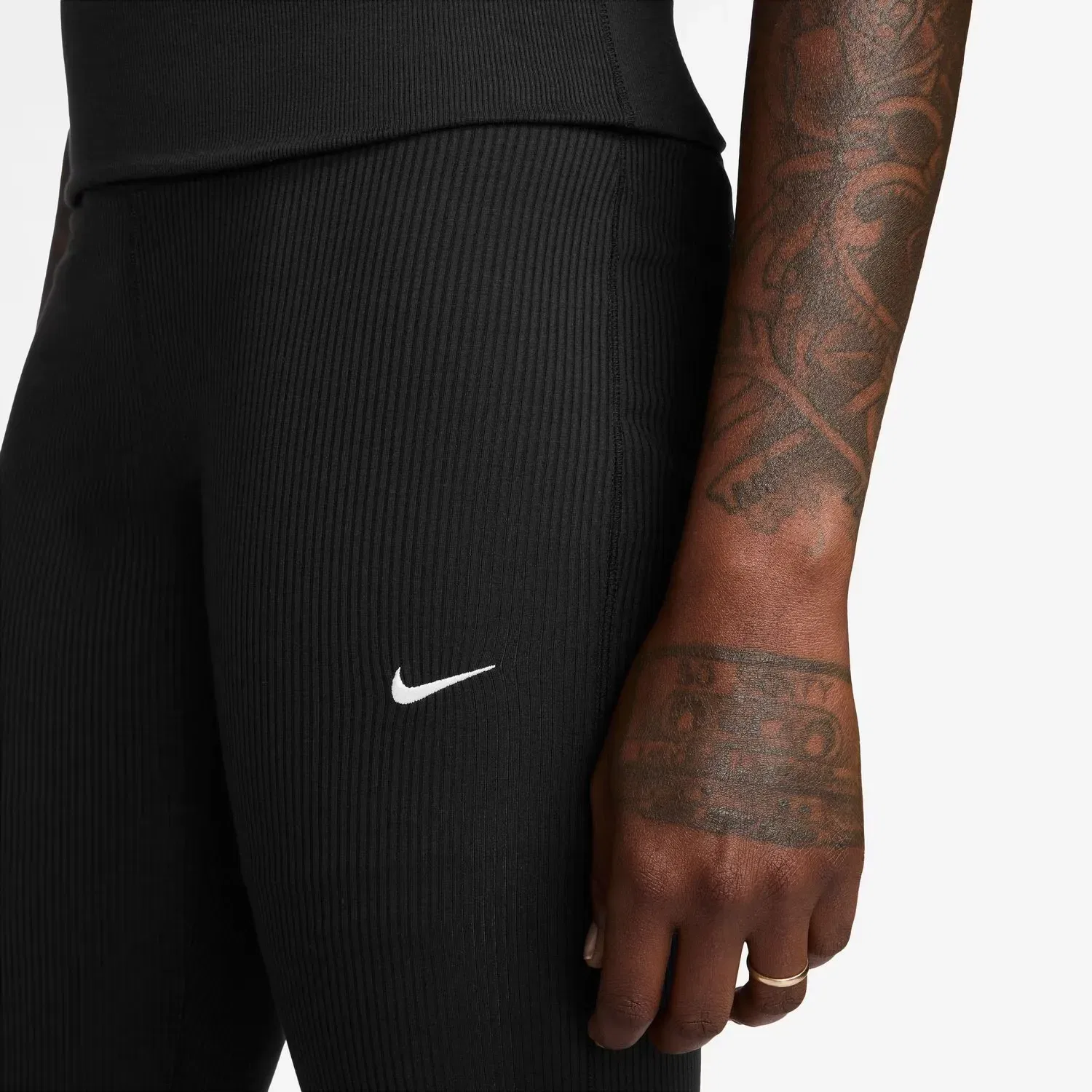 Женские спортивные штаны Nike Sportswear Chill Knit Rib Pant Nike, Negro — фото 3