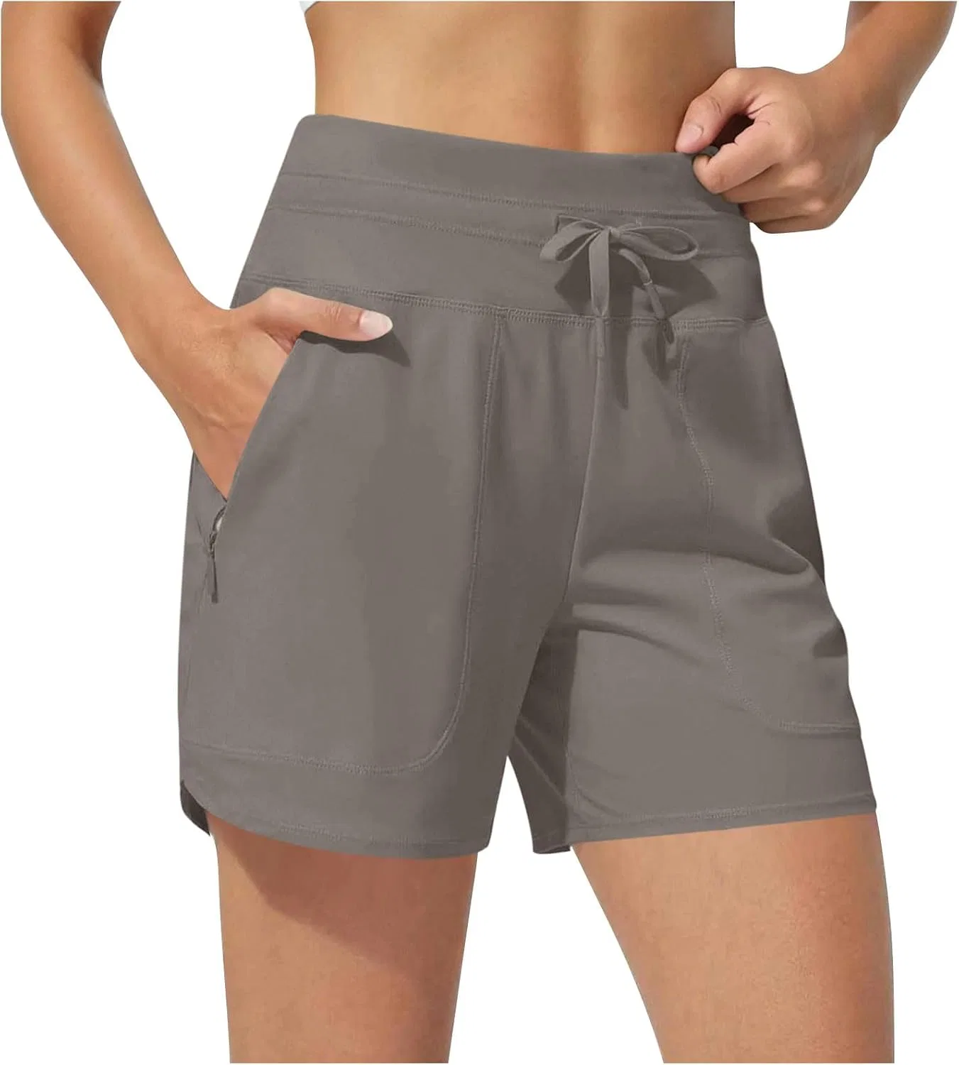 Женские шорты для плавания с высокой талией Quick Dry, Gray