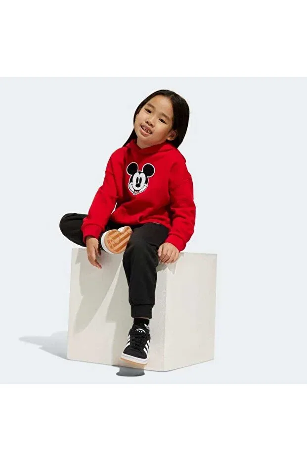 Детский спортивный костюм для девочек с принтом Basics Adidas, Red — фото 4