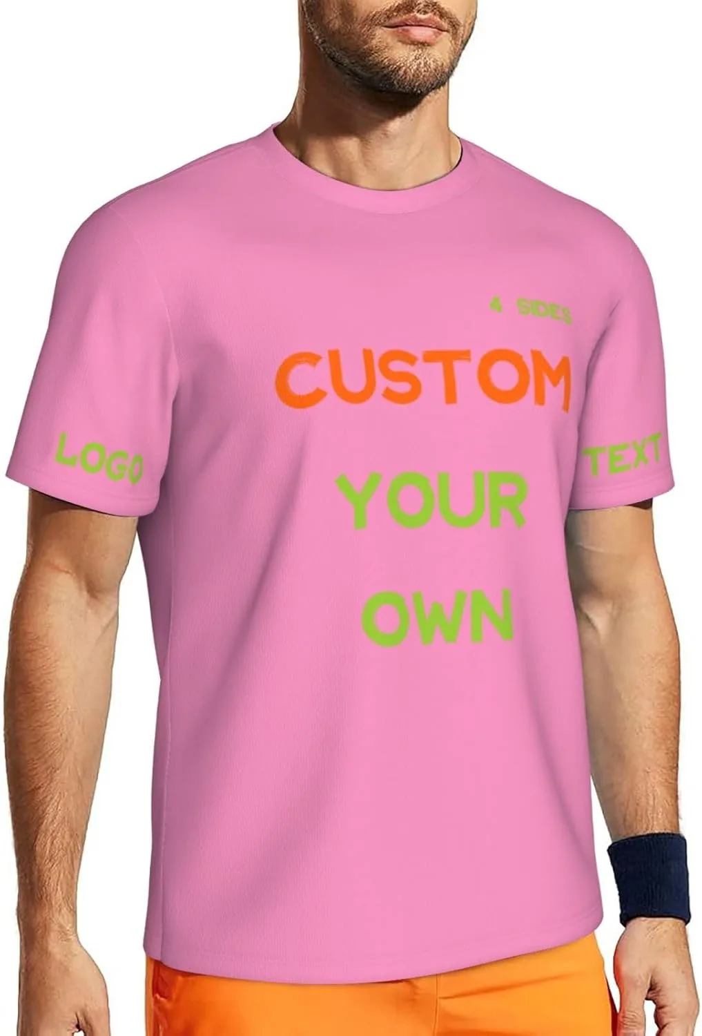 Футболка Custom с принтом на 4 сторонах для мужчин — фото 2