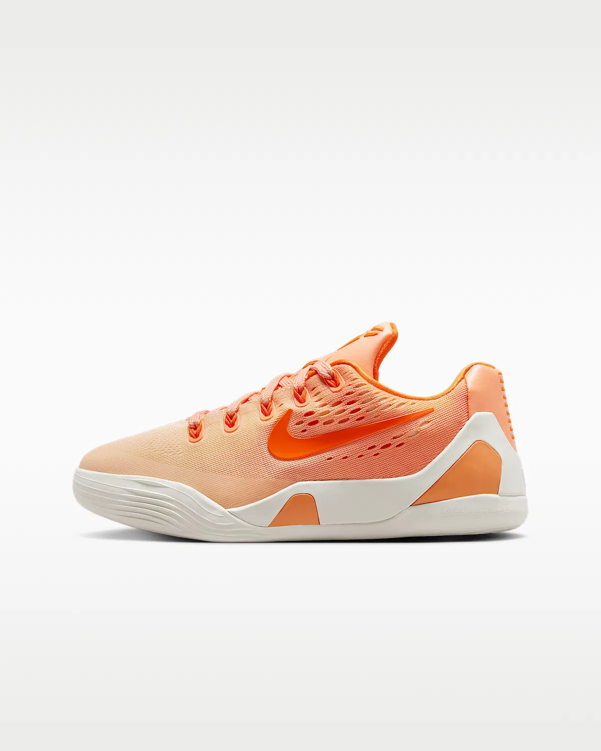 Детские баскетбольные кроссовки Kobe IX Low EM, Orange Frost/Brilliant Orange/Summit White/Ice Peach