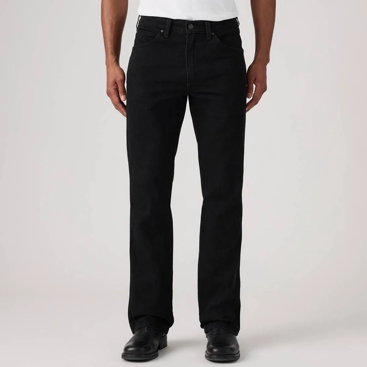 Мужские джинсы в стиле вестерн 507, узкие, расклешенные Levi's, Run The Road Rinse - Black — фото 2