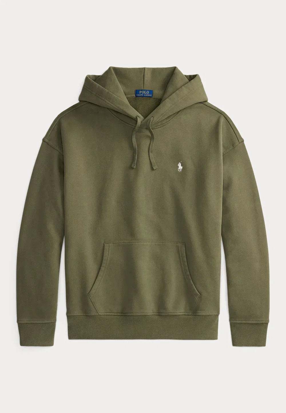 Толстовка свободного кроя из флиса с логотипом - худи Polo Ralph Lauren, Cruise Olive — фото 4