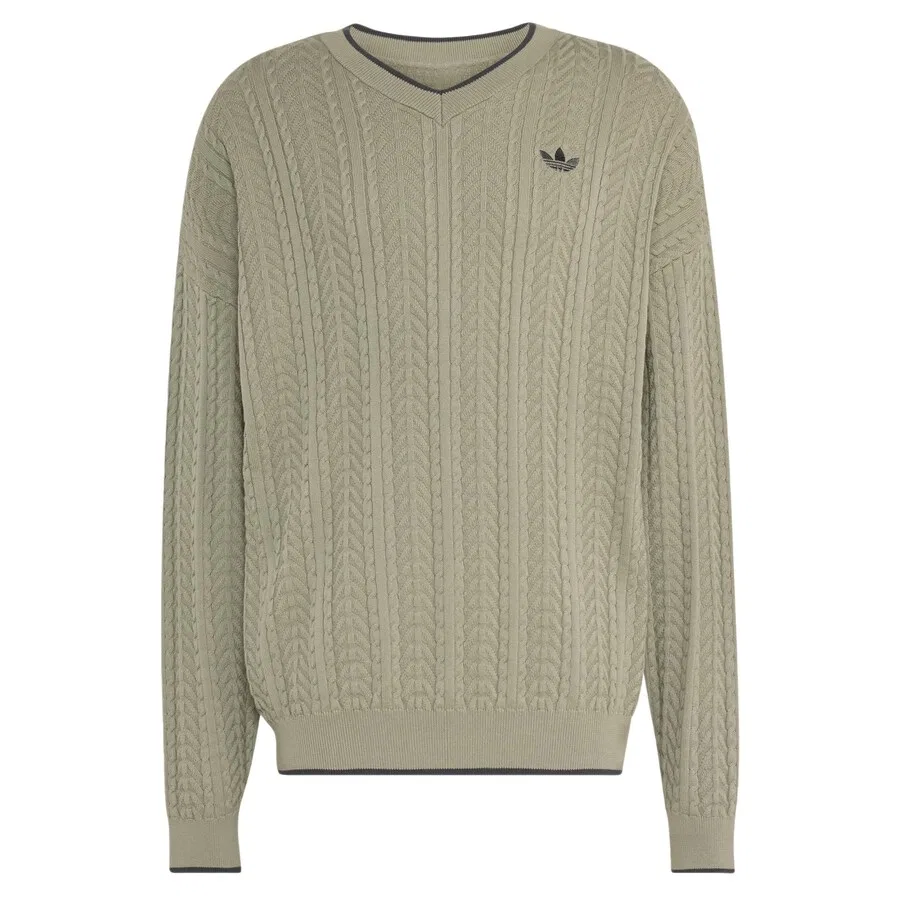 Свитер ADIDAS ORIGINALS 'KNIT CRW' цвета хаки