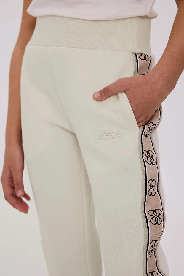 Детские спортивные штаны для девочек с эластичной манжетой Guess, Nude Color — фото 3