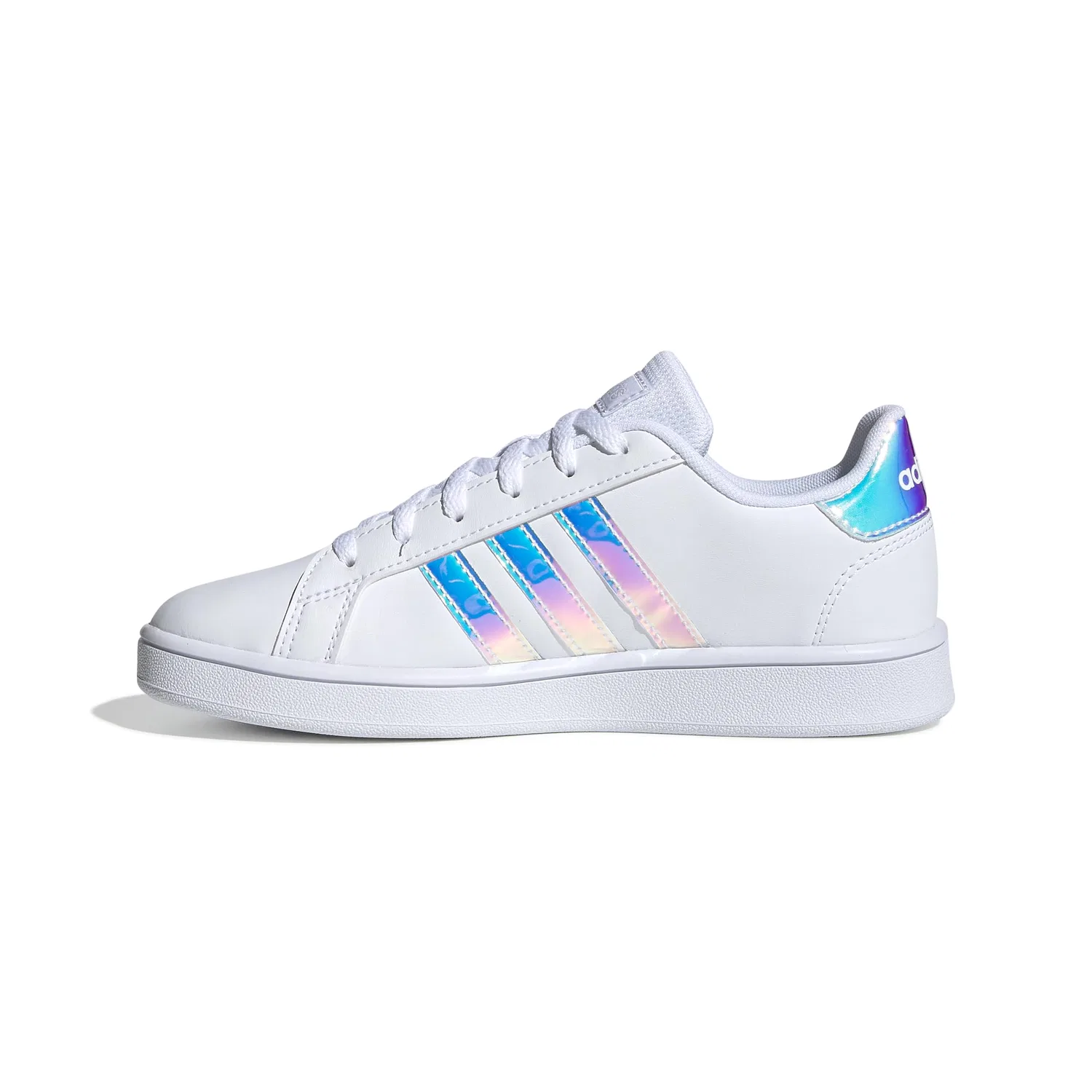 Детские кроссовки для мальчиков с закрытым носком Grand Court K Adidas, Cloud White Dash Grey — фото 2