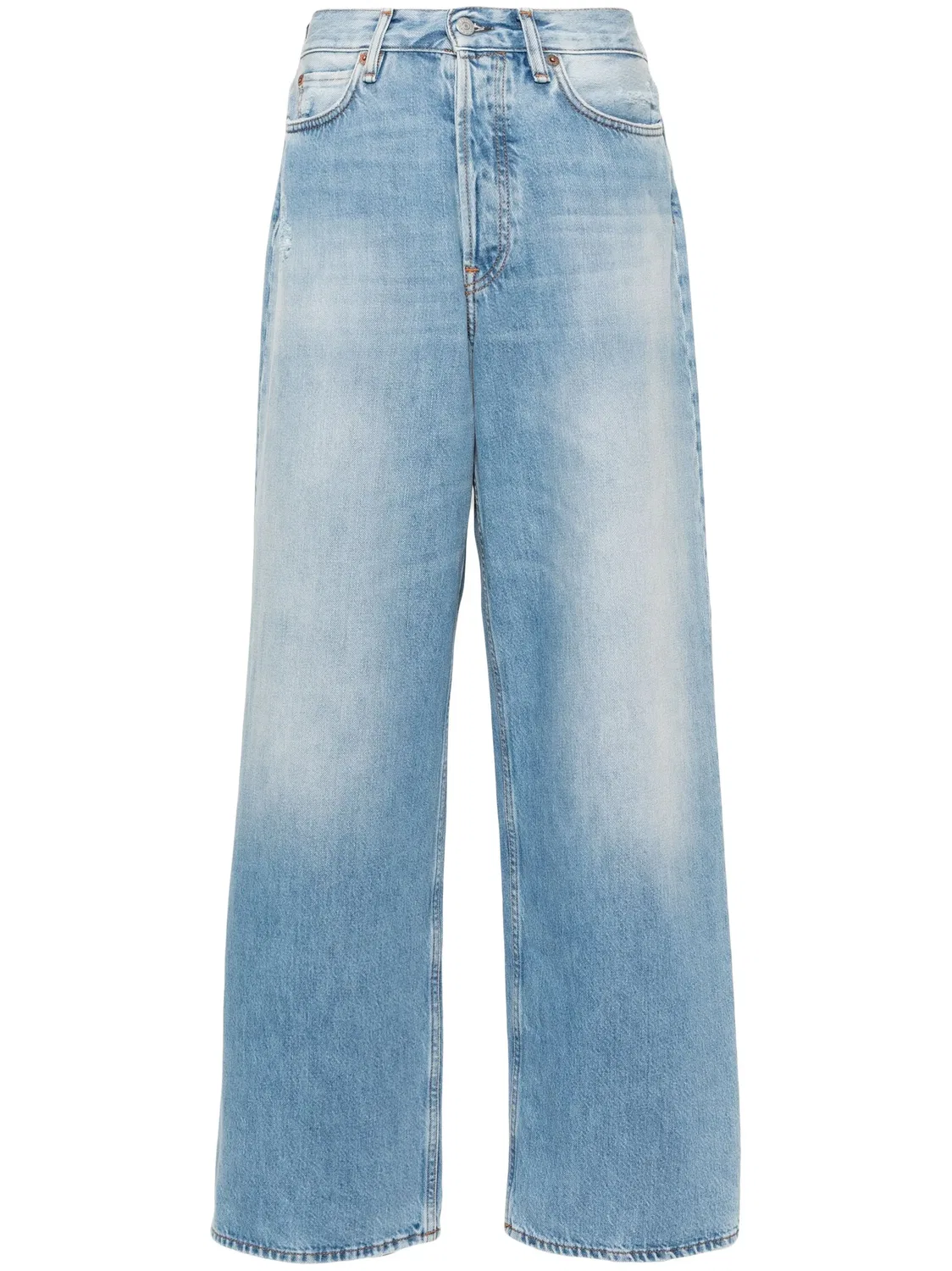 Джинсы с завышенной талией и широкими брюками Acne Studios, синий