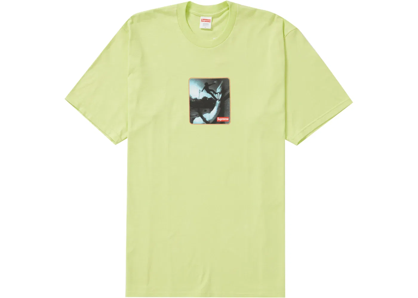 Мужская футболка с принтом Supreme Shadow Tee, Neon Green