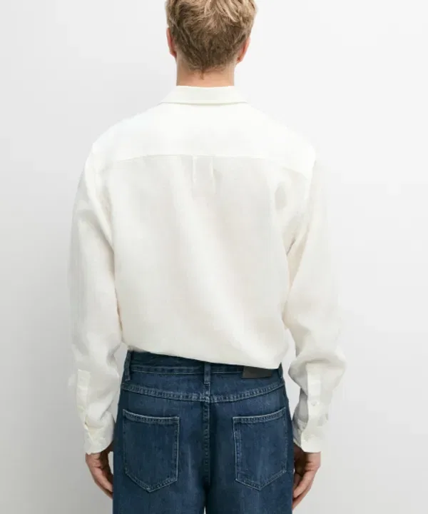 Рубашка из льна, регулярная, Massimo Dutti — фото 3