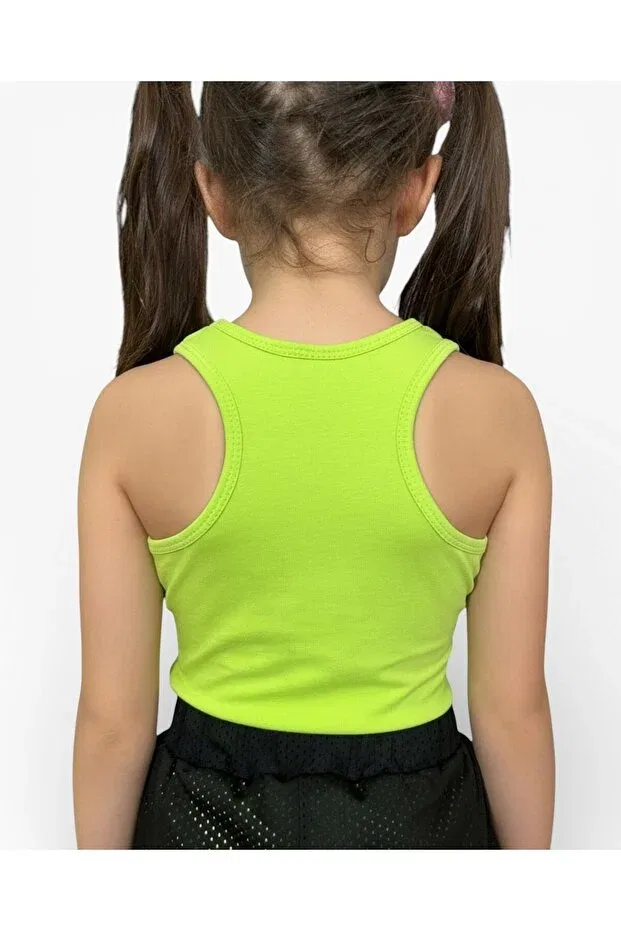 Детский топ для девочек с принтом She Can Wear, Gymnast - Green — фото 2