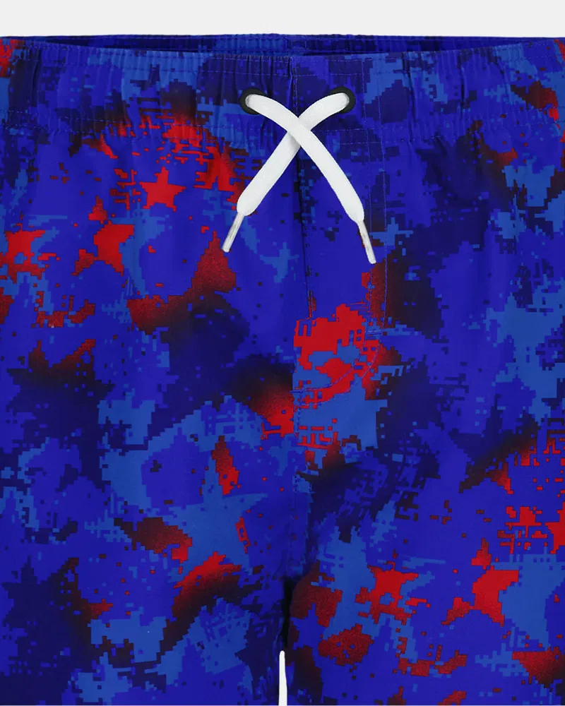 Шорты для плавания 15 см с защитой UPF 50+ UA Digistar Camo UnderArmour, Team Royal/White — фото 2