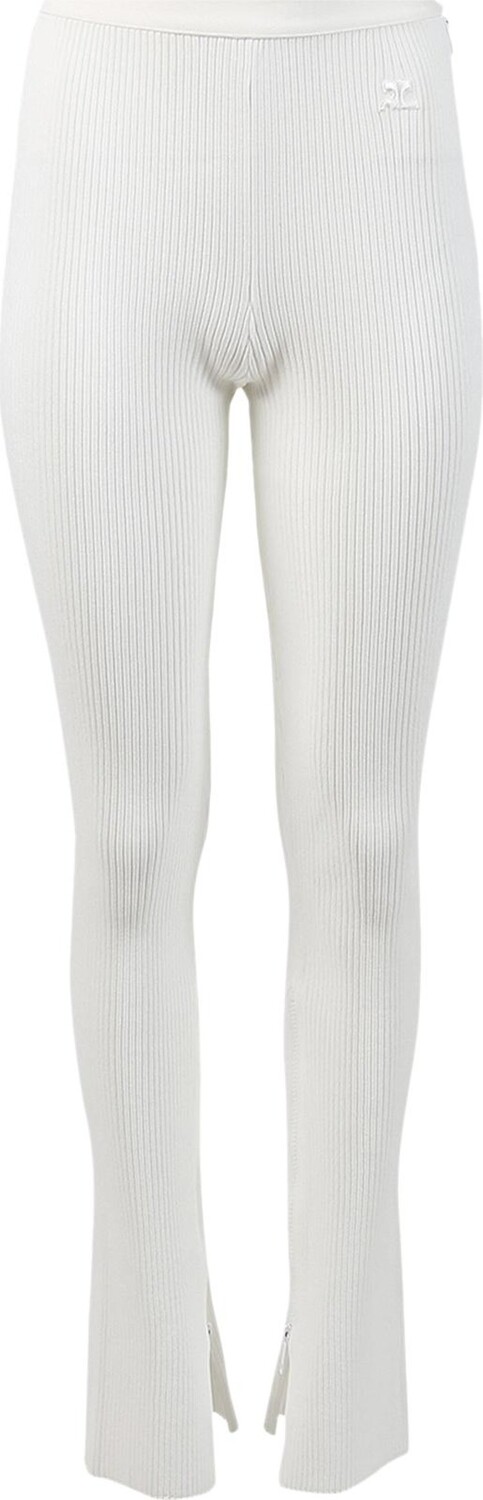 

Брюки Courrèges Rib Knit Trouser 'White', белый