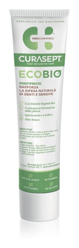 

Натуральная зубная паста без фтора Curasept EcoBio Dentifricio