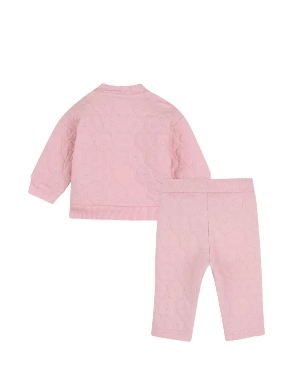 Стеганый спортивный костюм с цветочным узором Kenzo Kids, розовый — фото 2