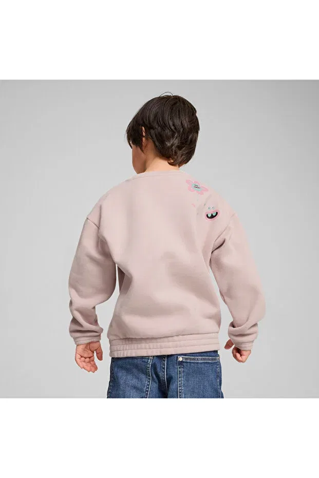 Детские свитшот для девочек хлопковый Puma, Pink — фото 3
