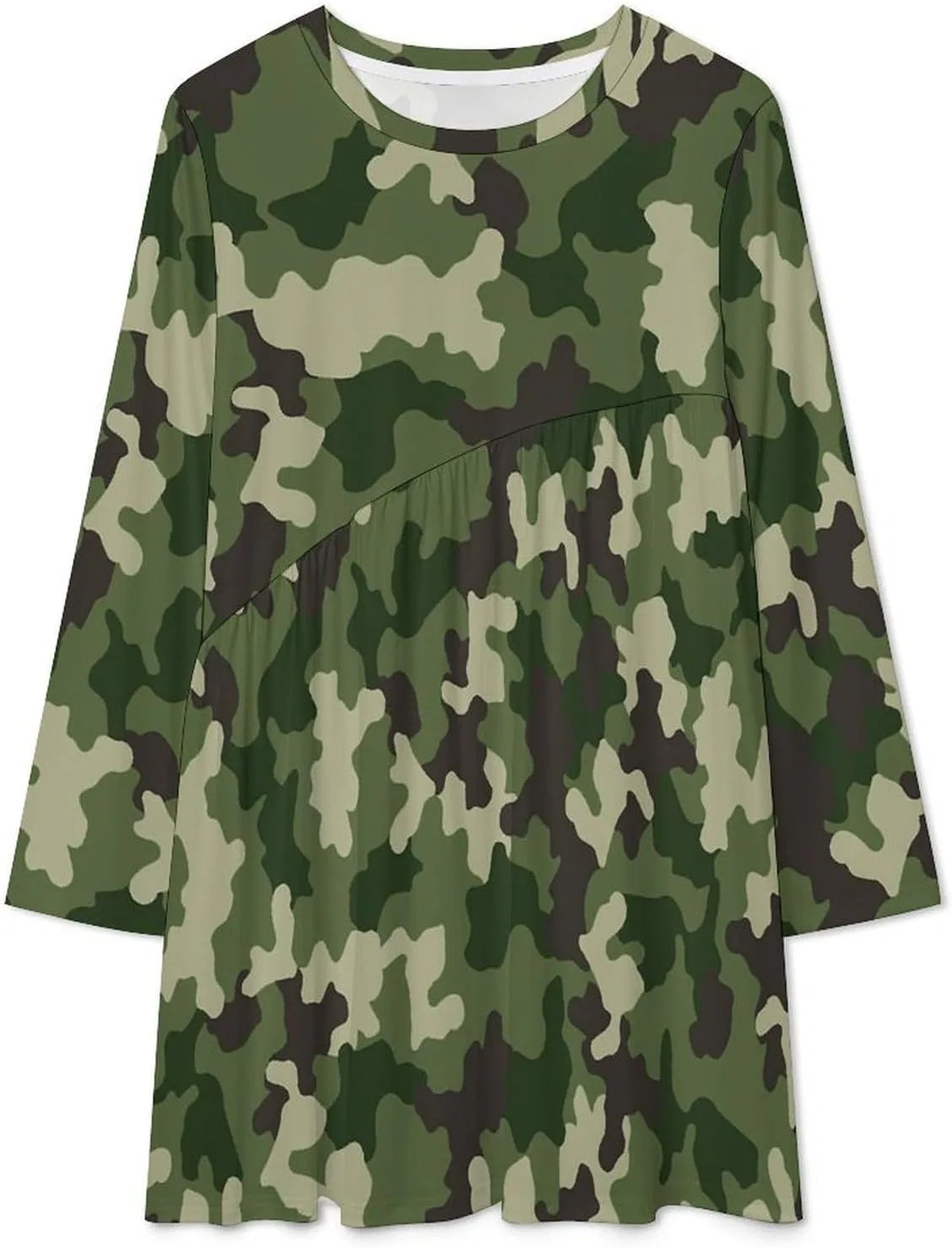 Женское платье-свитшот с камуфляжным принтом dress124, Multicolor — фото 2
