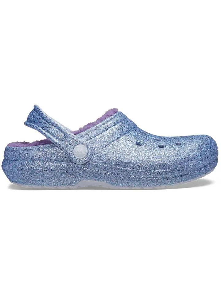 Кроксы с блестками Frosted Glitter Crocs, голубой