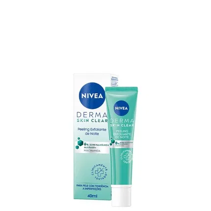 Ночной отшелушивающий пилинг с салициловой и гликолевой кислотами Nivea Derma, 40 мл