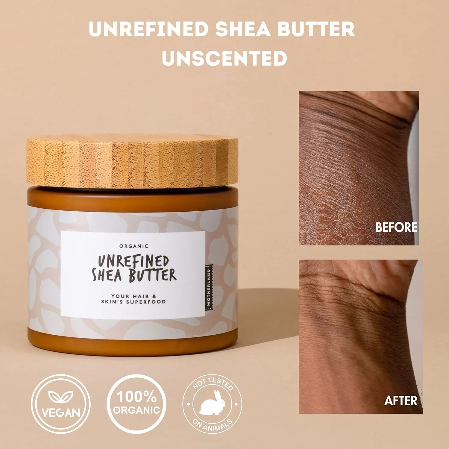 Ши-масло органическое для тела, 400 г, Motherland Organics — фото 4