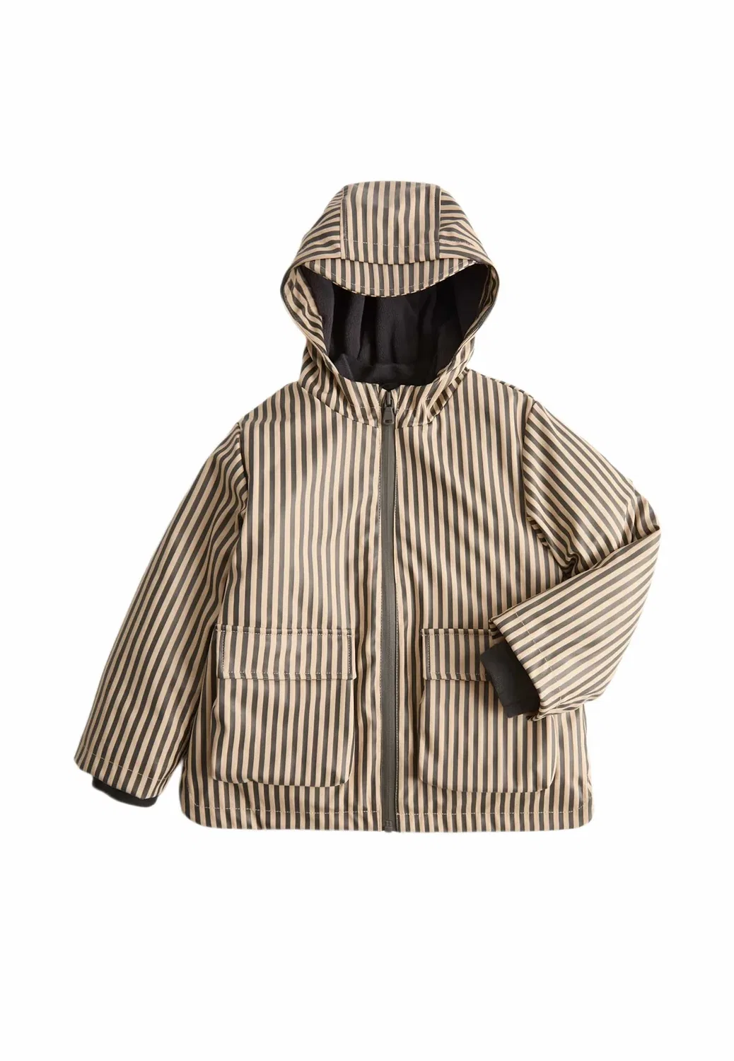 Полосатая рыбацкая куртка 2 в 1 (2-8 лет), унисекс - легкая куртка Marks & Spencer, Beige Mix