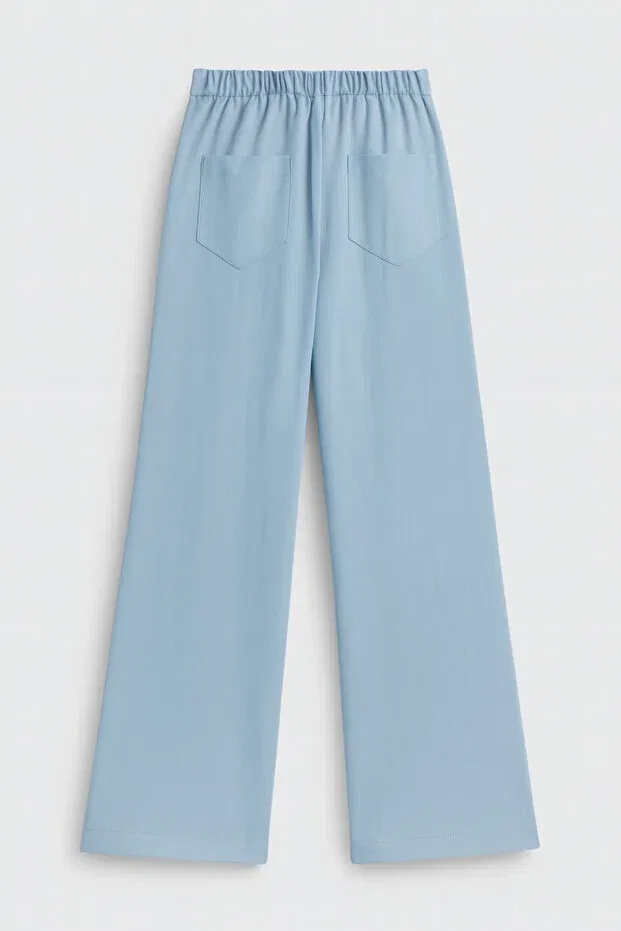 Детские брюки для девочек из габардина с широкой штаниной Esila Kids, Blue — фото 3