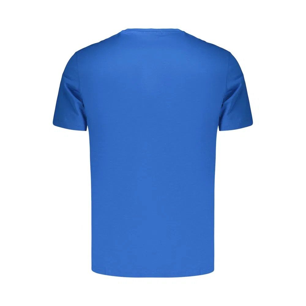 Мужская футболка с коротким рукавом и логотипом Blue Cotton Men's T-Shirt Calvin Klein, Blue — фото 2
