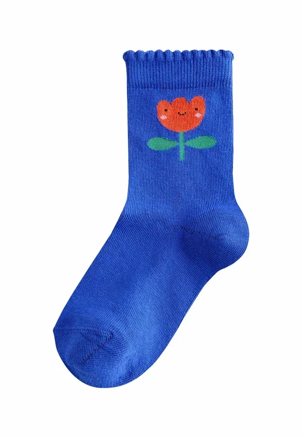 Носки 4 пары, Rich flower and heart ankle, Next, красный, оранжевый, Royal blue — фото 4