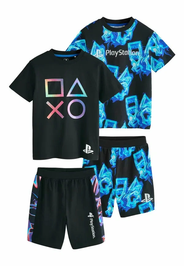 Комплект пижам из 2 штук с принтом, Playstation, Next Black, черный/синий