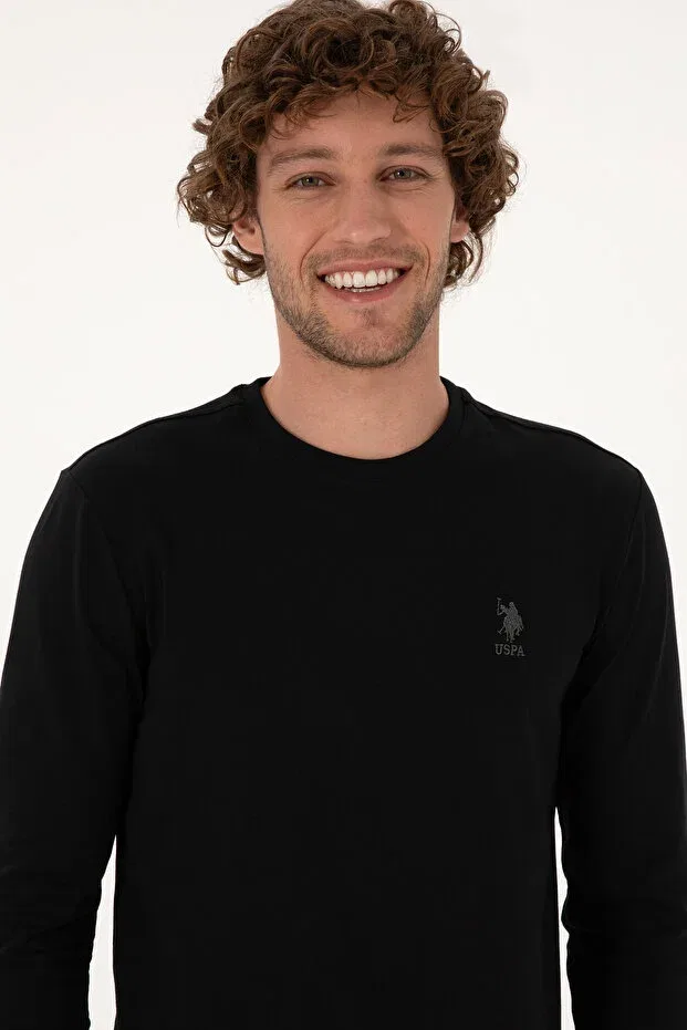 Мужские свитшот с длинным рукавом U.S. Polo Assn., Black — фото 2