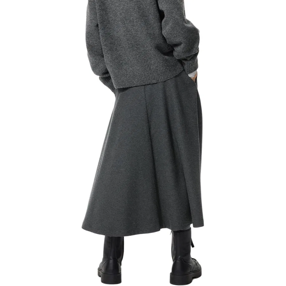 Женская длинная юбка из трикотажа Dark Gray UNIQLO, Dark Gray — фото 4
