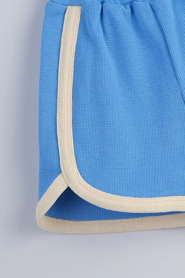 Детские шорты для девочек хлопковые Bondberro, Blue — фото 2