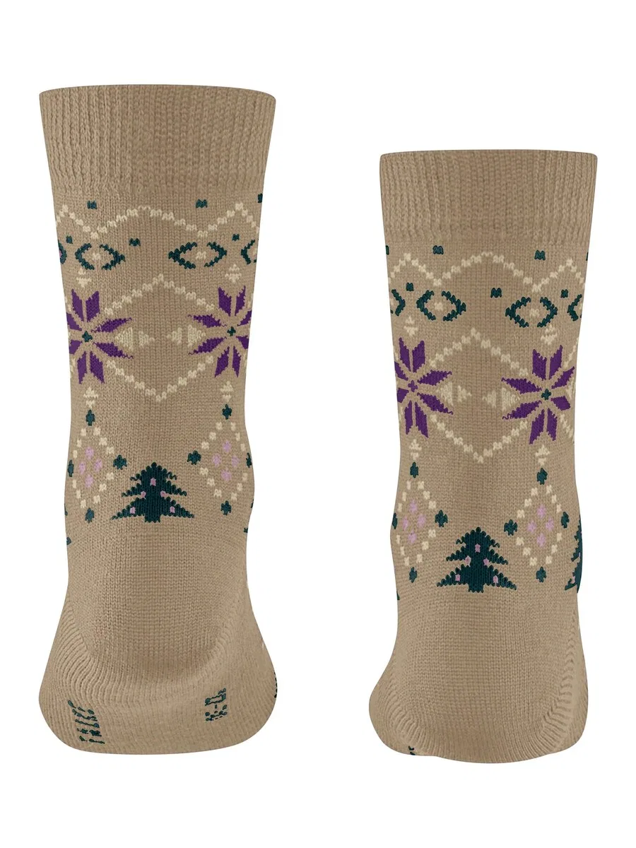 Носки FALKE 'Nordic Fair Isle', светло-коричневый — фото 2
