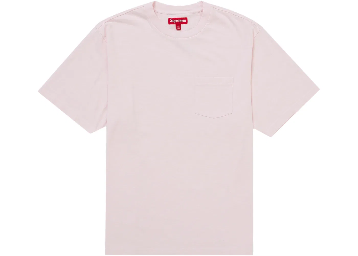 Мужская футболка с нагрудным карманом Supreme Tee (SS26), Light Pink