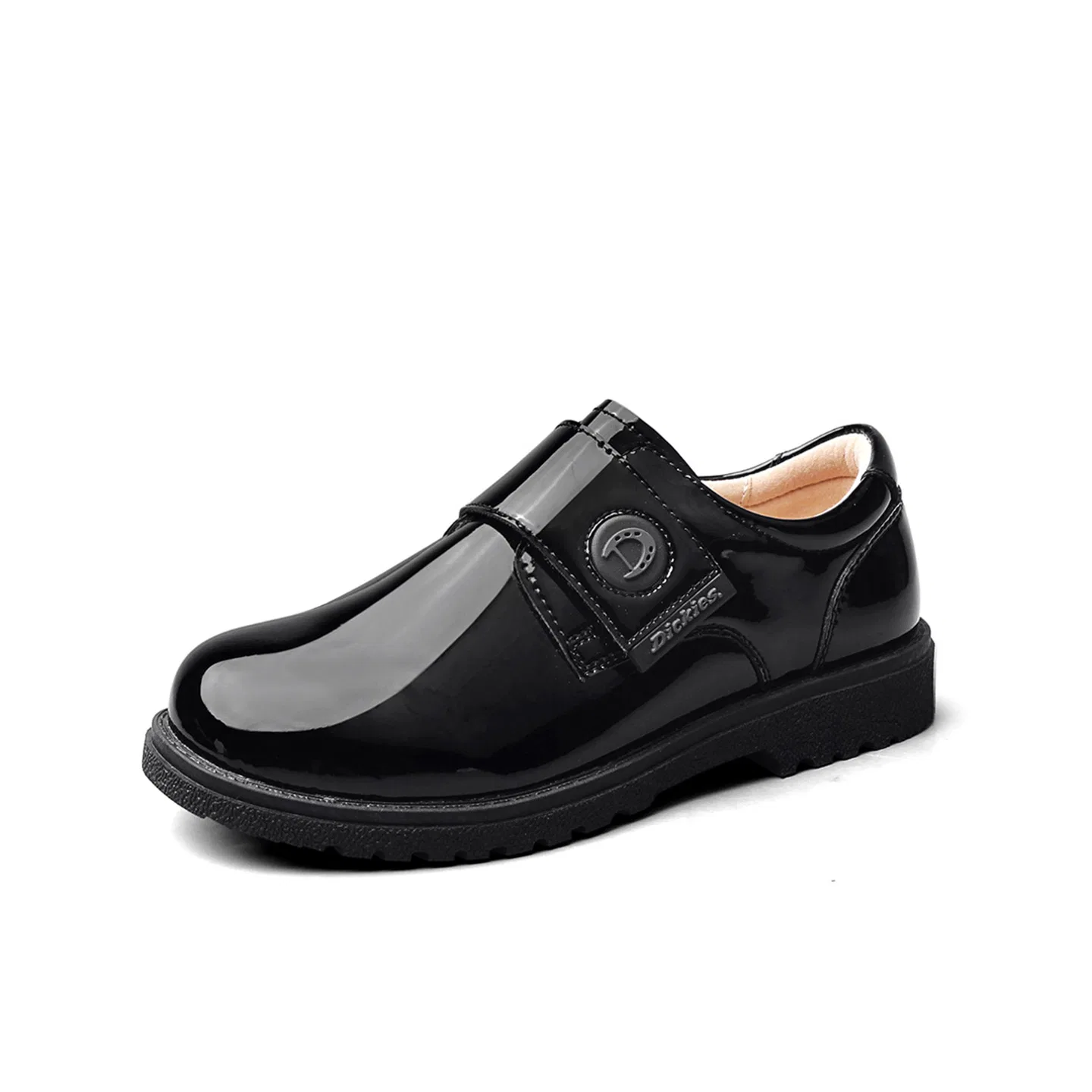 Детские кожаные туфли для малышей Bright Black Dickies, Bright Black