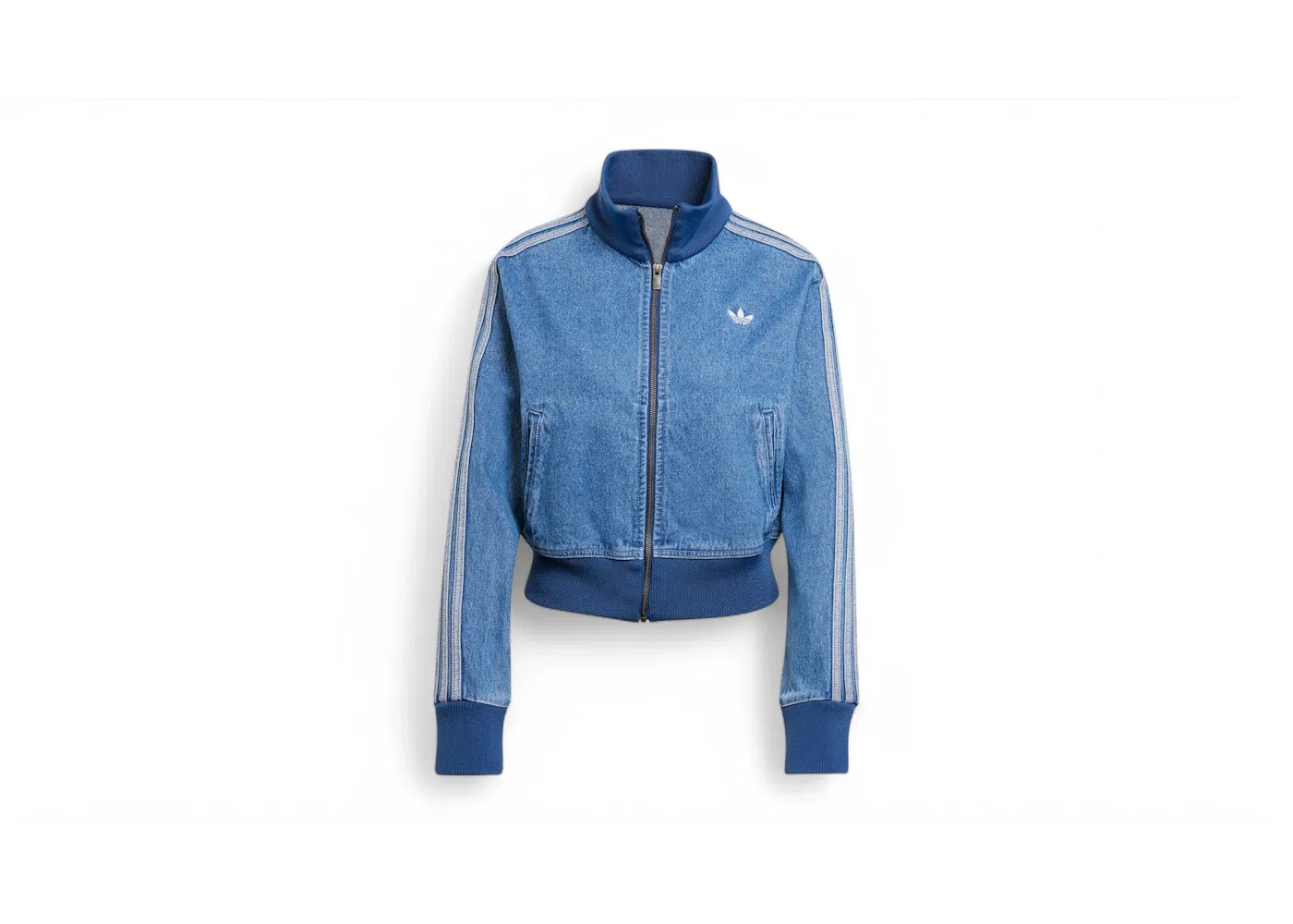 Женская куртка из денима с принтом Top Adidas, Indigo Denim