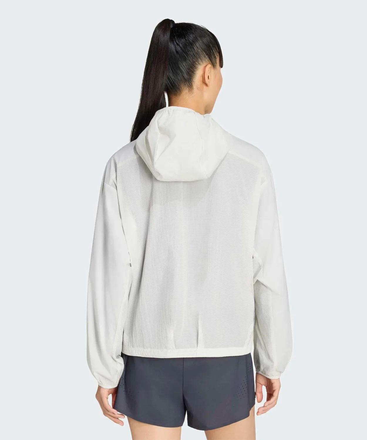 Женская куртка свободного кроя с двухсторонней молнией Running Woven Jacket Adidas, Серый — фото 2