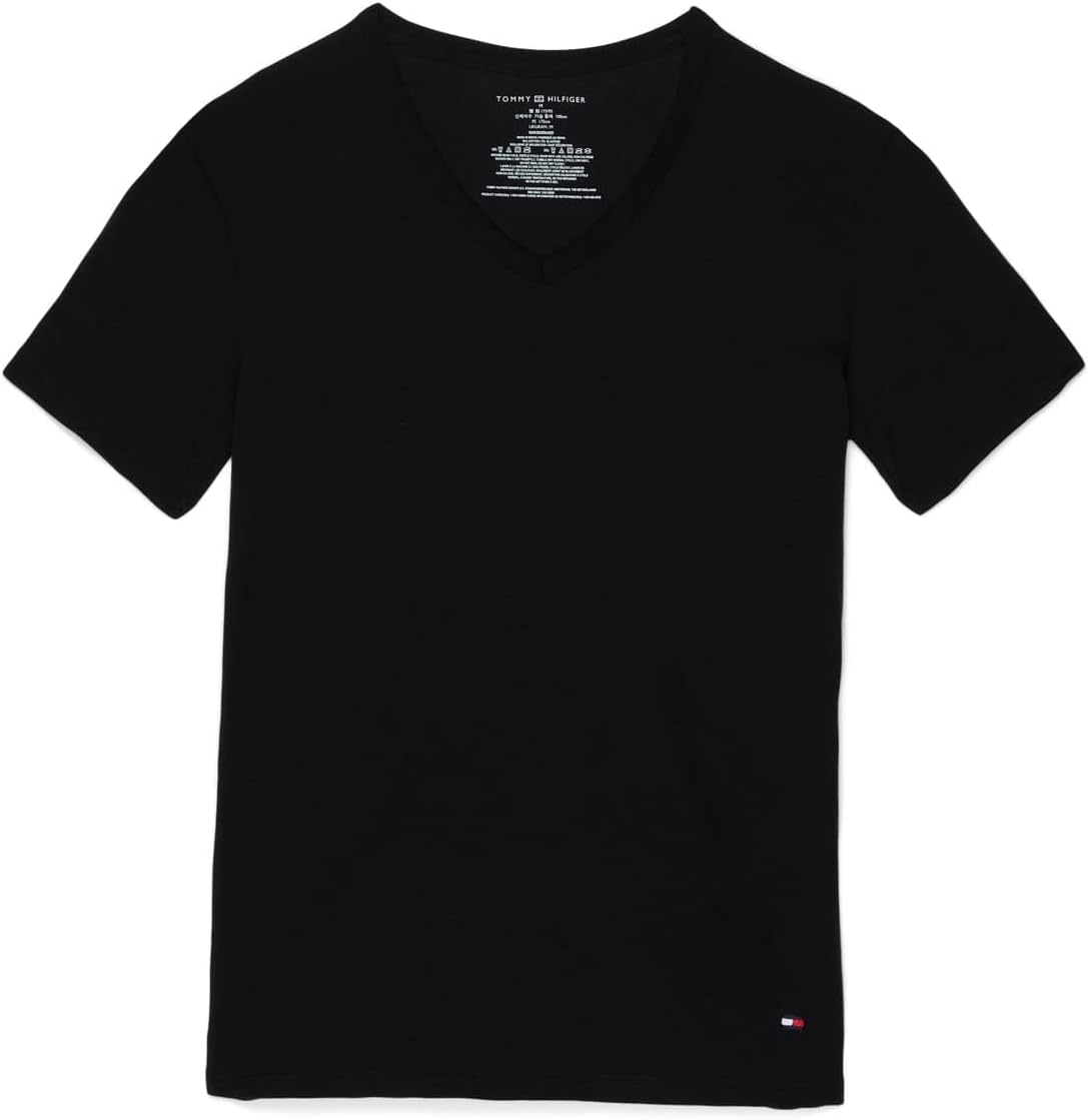 

Мужские хлопковые эластичные кофты Tommy Hilfiger с V-образным вырезом, упаковка из 3 шт., 3 Black