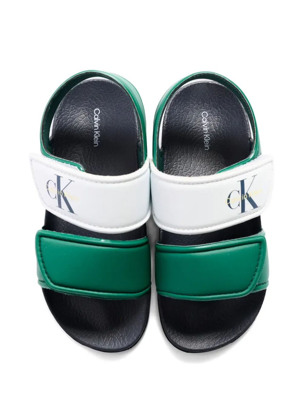 Сандалии с ремешком с логотипом Calvin Klein Kids, зеленый — фото 3
