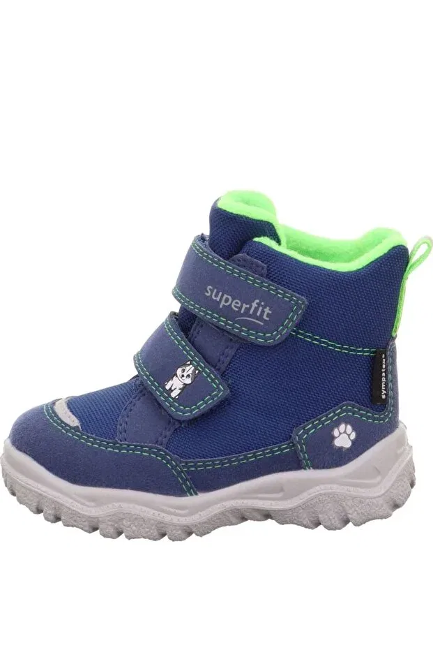 Детские ботинки для девочек водостойкие с липучкой Husky1 Superfit, Blue/Green — фото 2