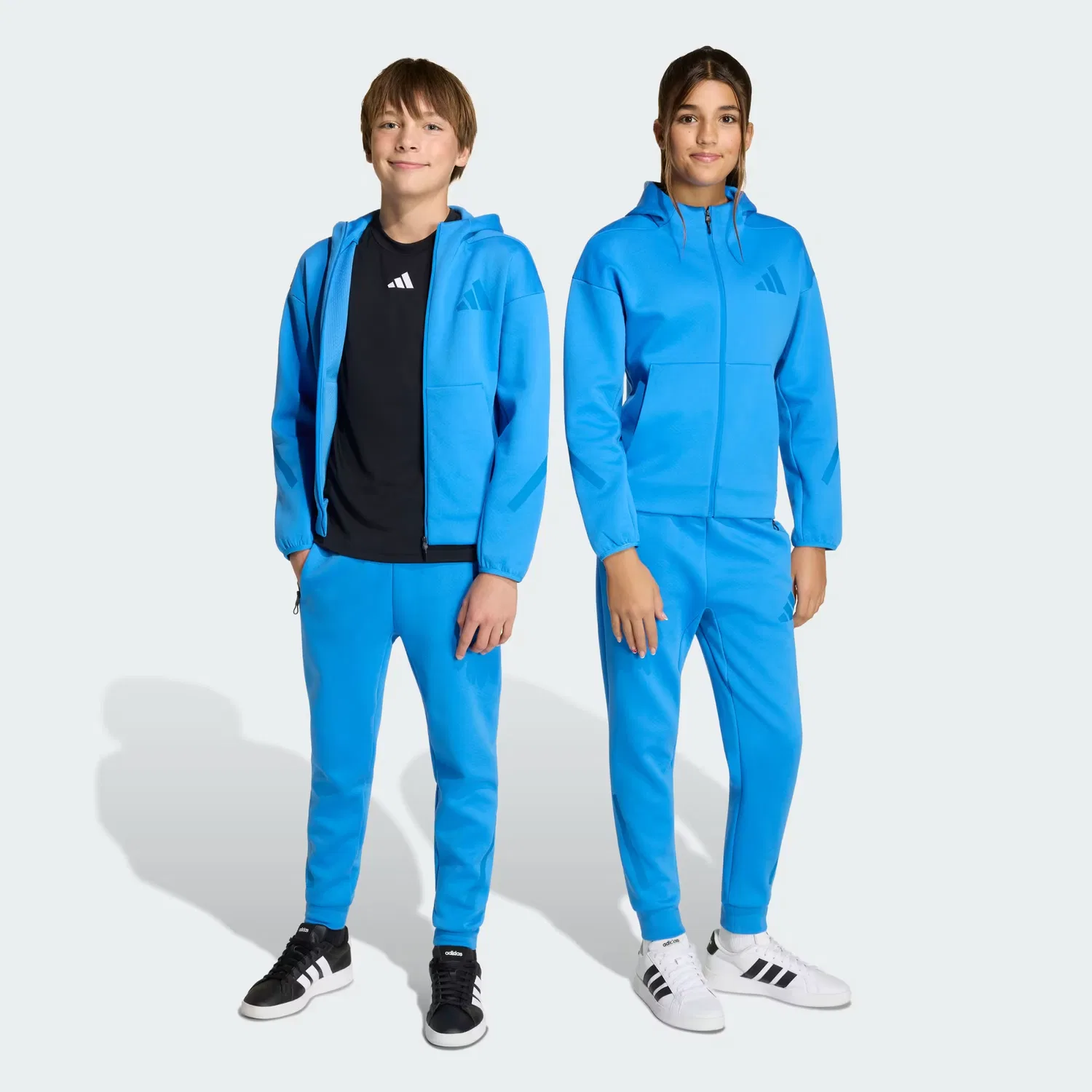 Детские брюки зауженного кроя Z.N.E. Tapered-Leg Pants Adidas Sportswear, синий