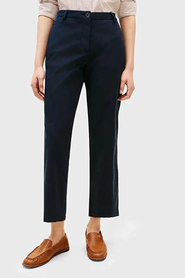 Женские брюки из хлопка Tommy Hilfiger, Navy