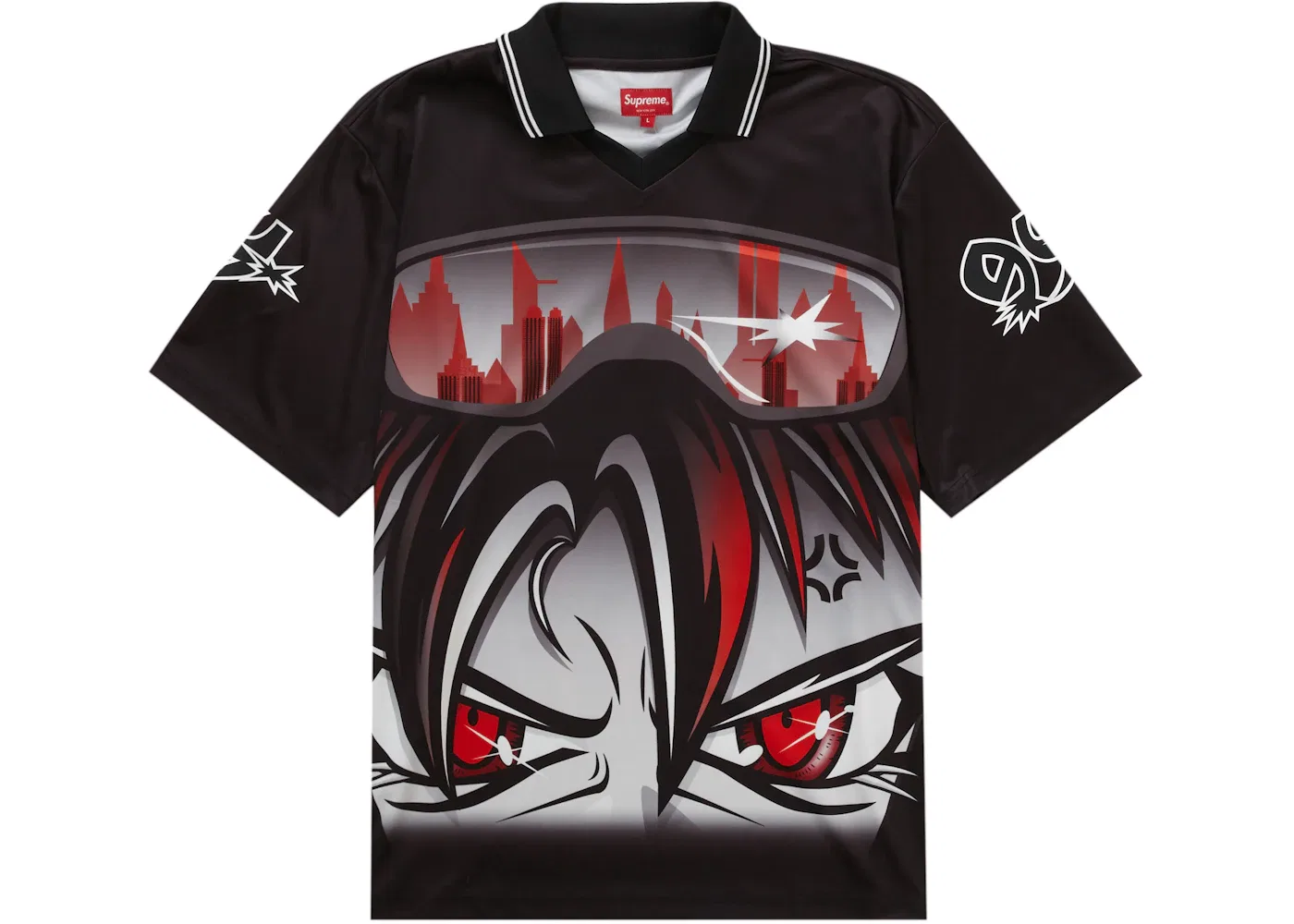 Мужская футбольная джерси с принтом Supreme Character Soccer Jersey Supreme, Black