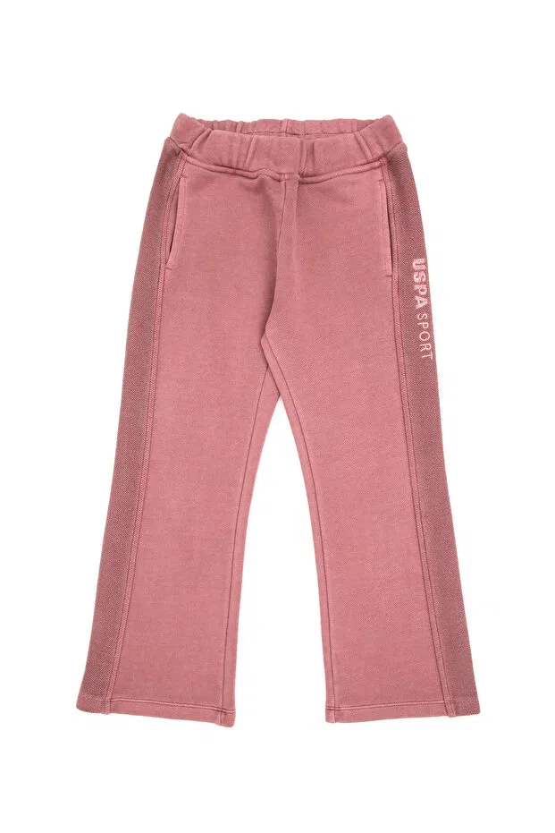 Детские спортивные штаны для девочек с принтом U.S. Polo Assn., Orchid — фото 3