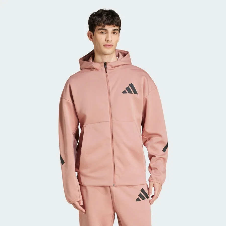 Худи с капюшоном и полной молнией Z.N.E. Full-Zip Hooded Track Jacket adidas, Черный