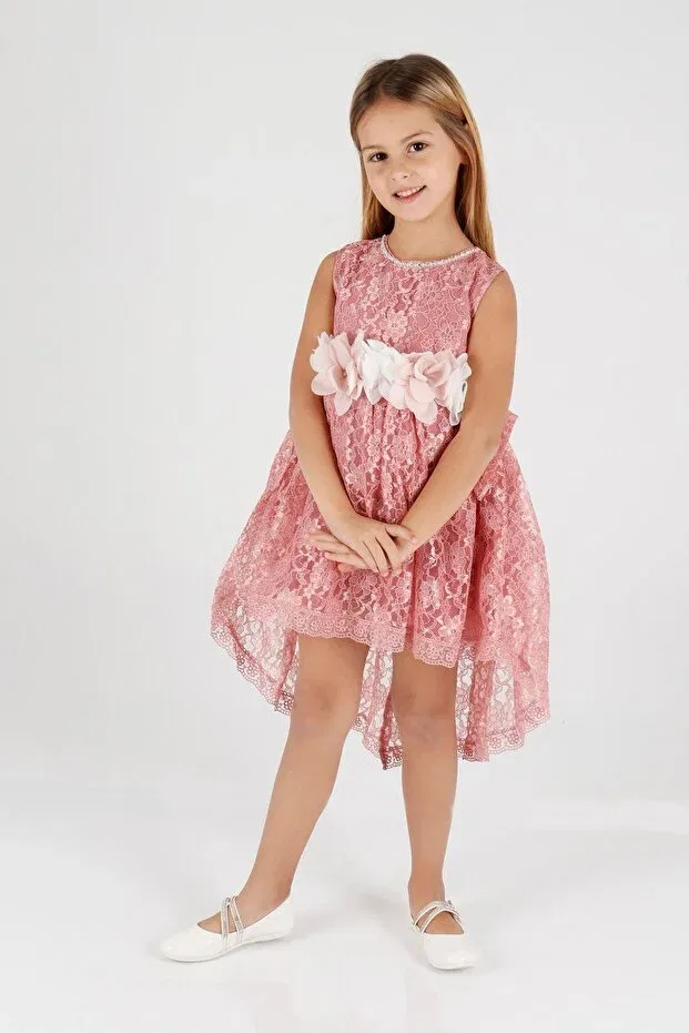 Детское платье для девочек кружевное Ahengim, Rose Dry — фото 3