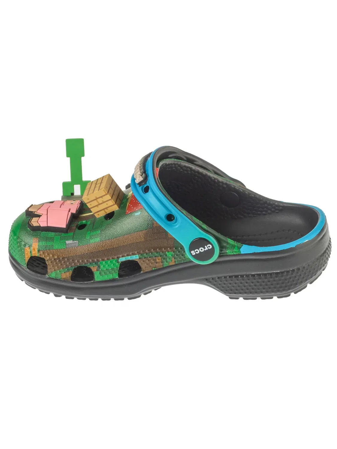 Детские сандалии Crocs Classic Minecraft Clog Kids зеленого цвета — фото 2