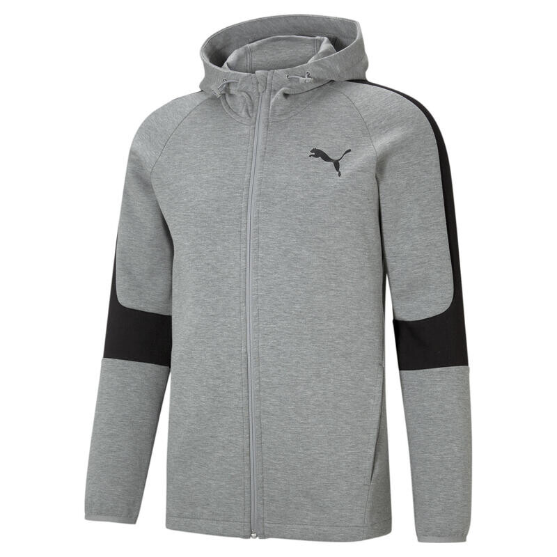 

Мужская толстовка Evostripe с молнией во всю длину PUMA Серая, цвет gris