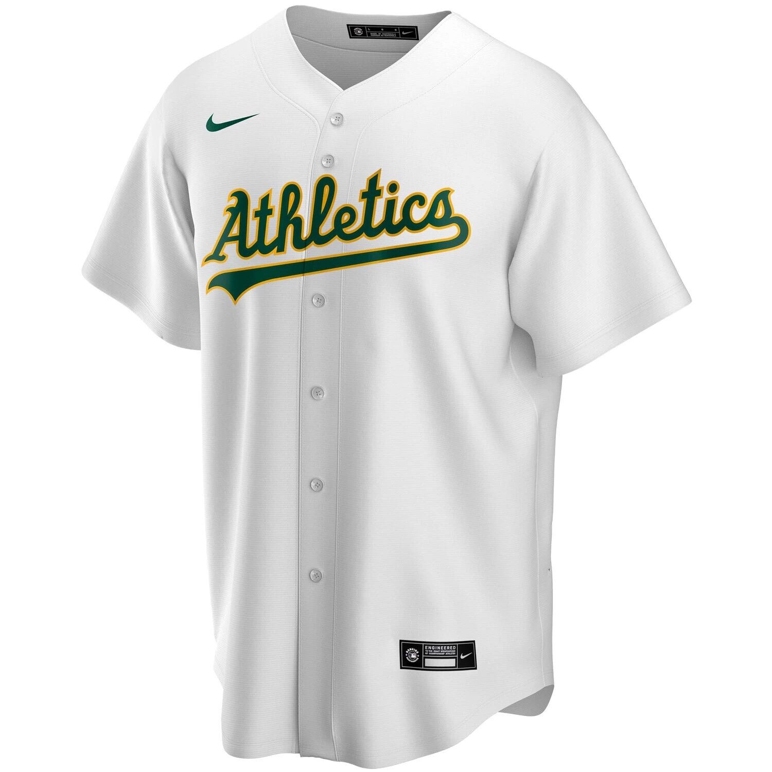 Мужская белая футболка Nike Oakland Athletics Home Replica Team — фото 2