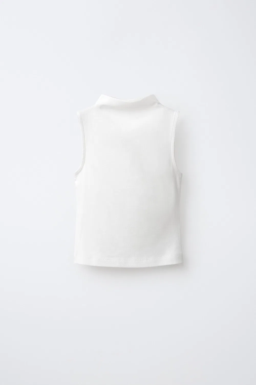 Топ без рукавов из хлопка и модала ZARA, White