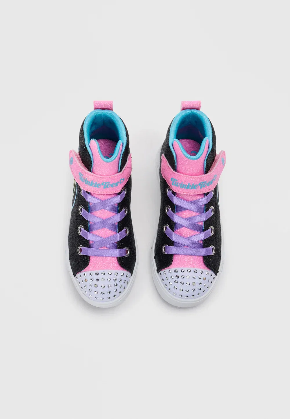 Heart steps - высокие кроссовки Skechers, Black/Multi-Coloured — фото 4